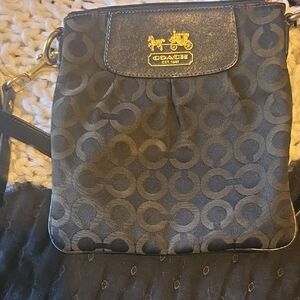 Coach Black and Gold Crossbody Bag